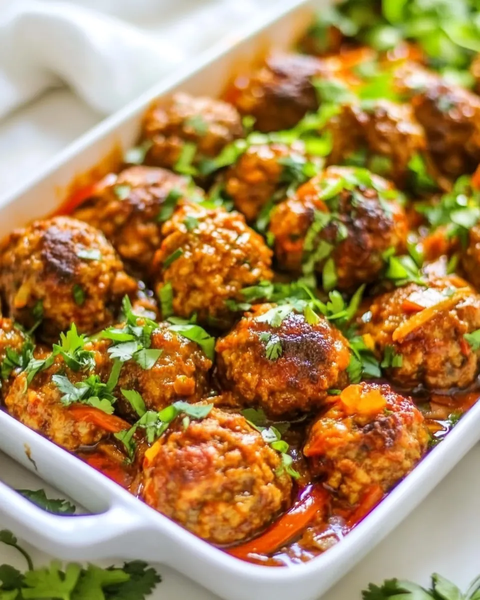 Delicious Indonesian Meatballs shot