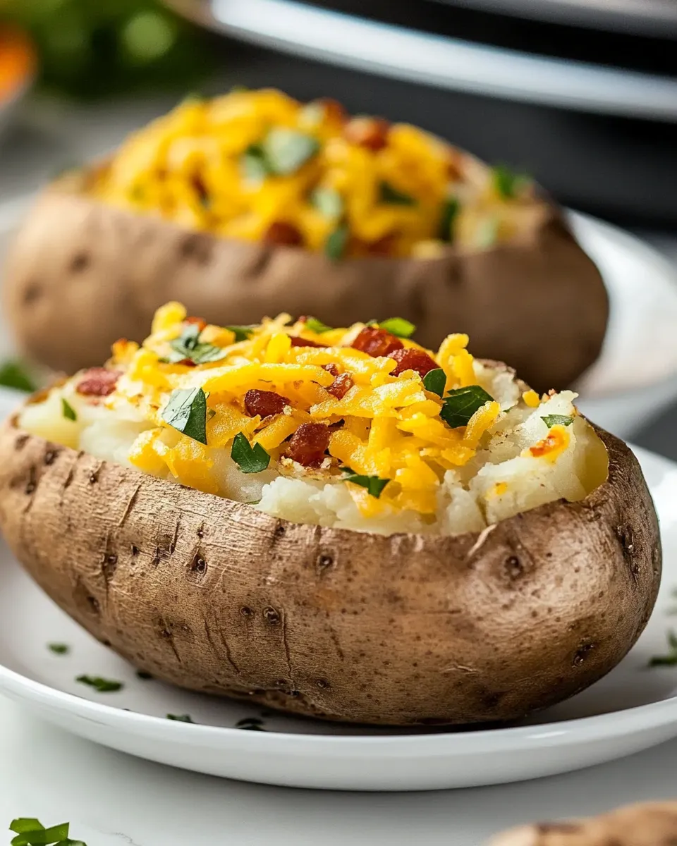 Classic Instant-Pot Baked Potatoes Recipe dish photo
