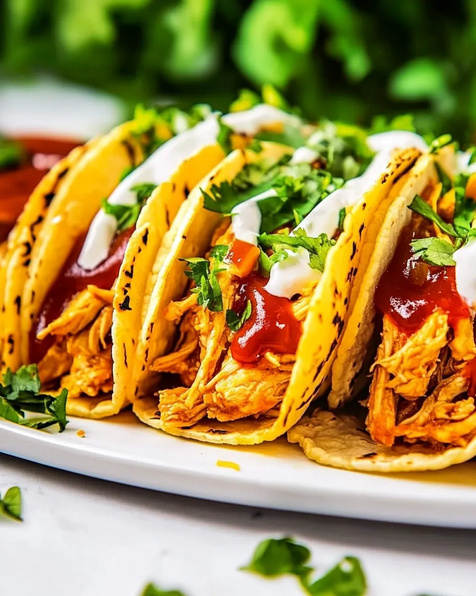 Quick Instant Pot Chicken Taco Recipe shot