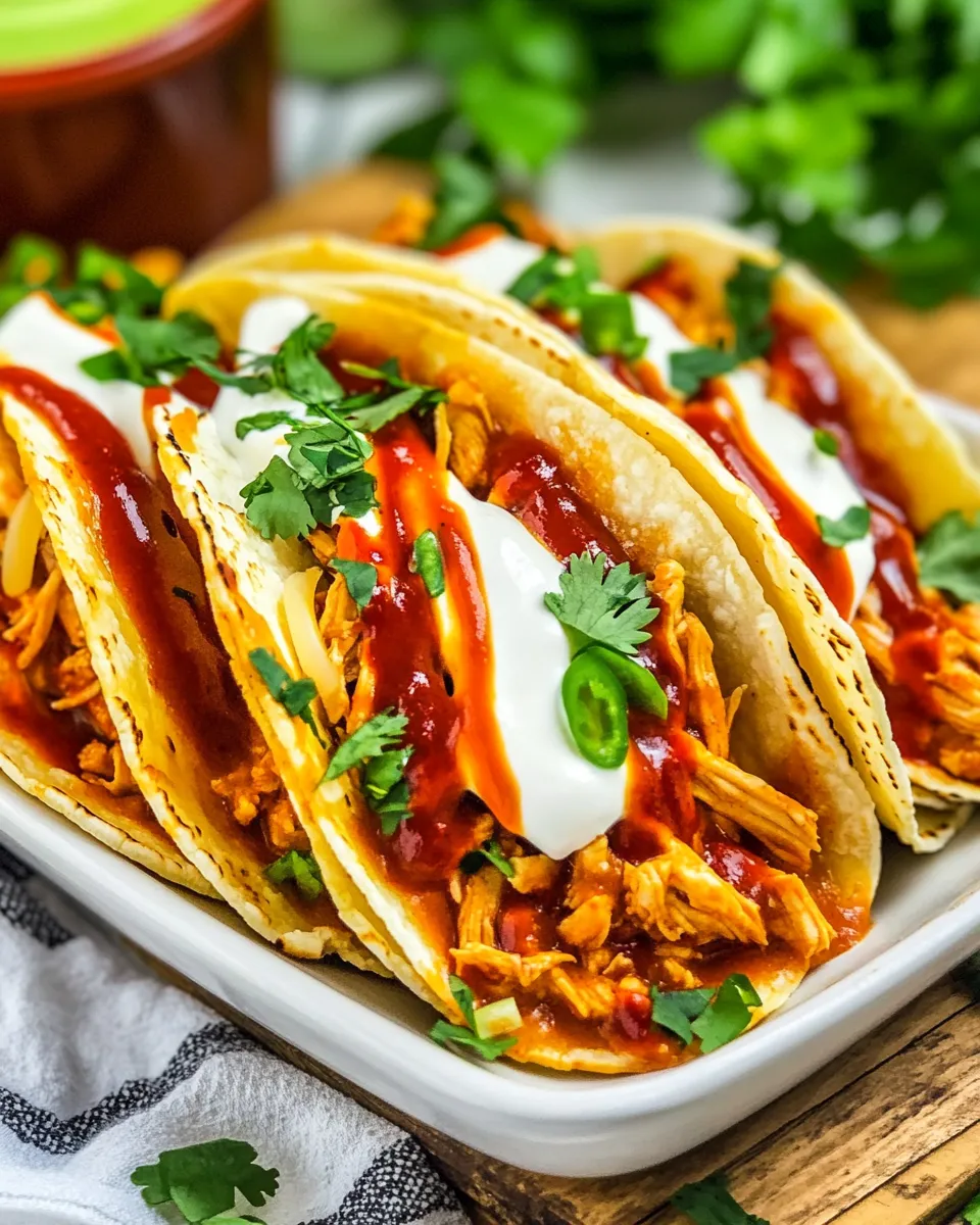 Homemade Instant Pot Chicken Taco Recipe dish photo