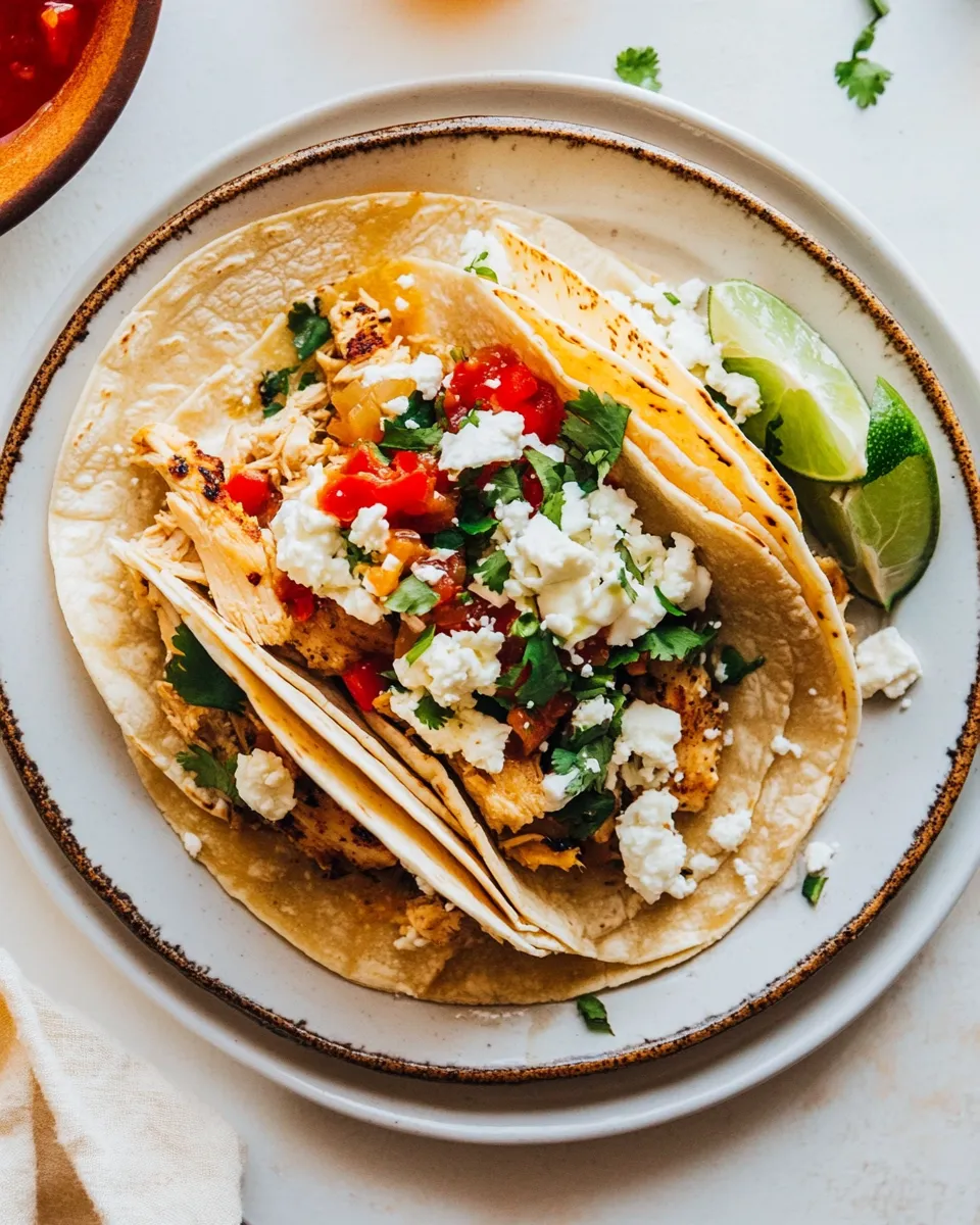 Savory Instant Pot Chicken Tacos Recipe shot