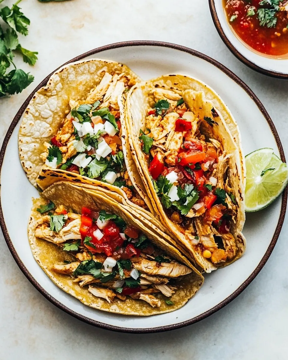 Healthy Instant Pot Chicken Tacos Recipe recipe photo