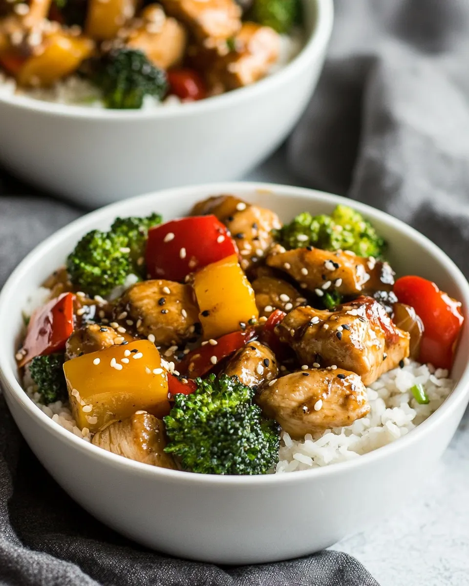 Easy Instant Pot Chicken Teriyaki Bowls photo