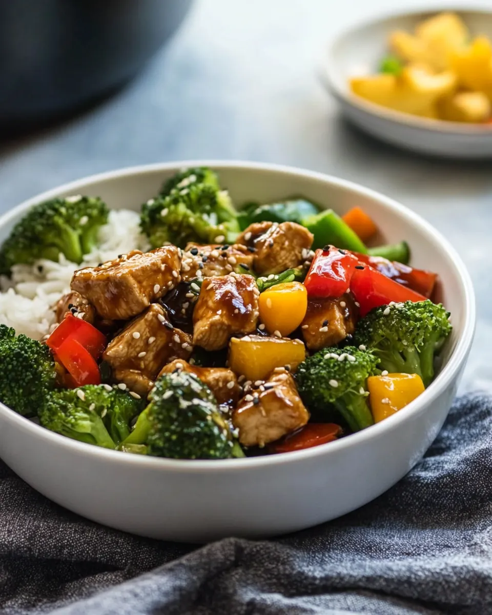 Healthy Instant Pot Chicken Teriyaki Bowls recipe photo