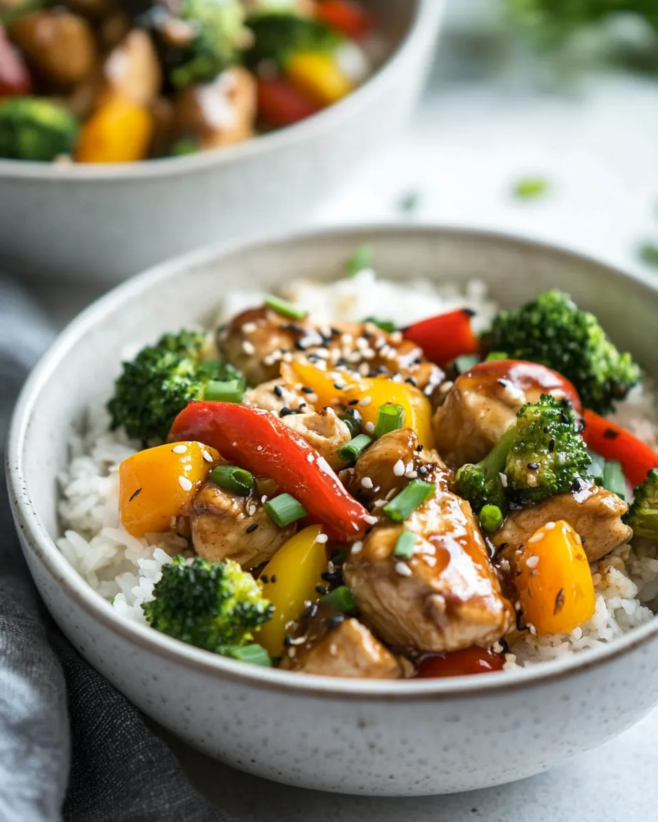 Classic Instant Pot Chicken Teriyaki Bowls shot