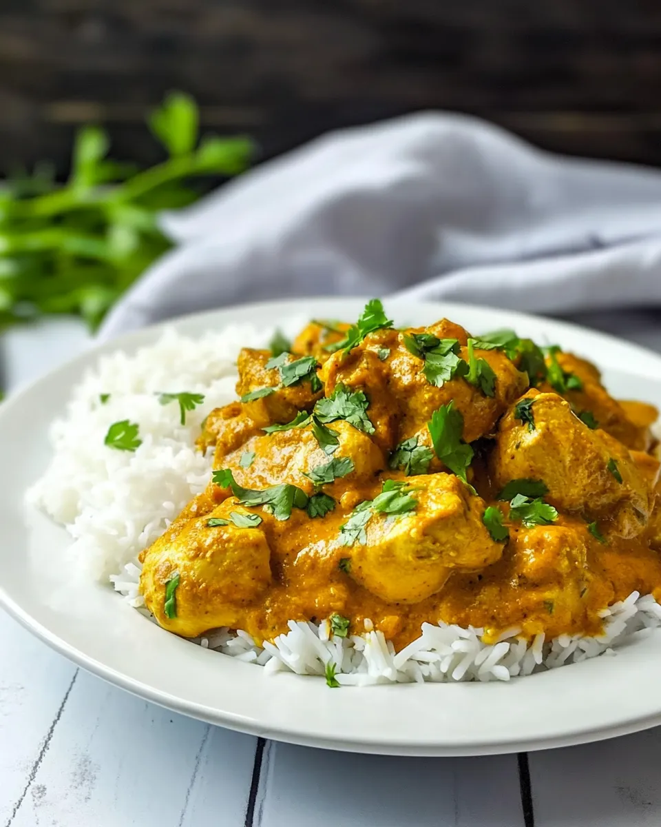 Savory Instant Pot Chicken Tikka Masala shot