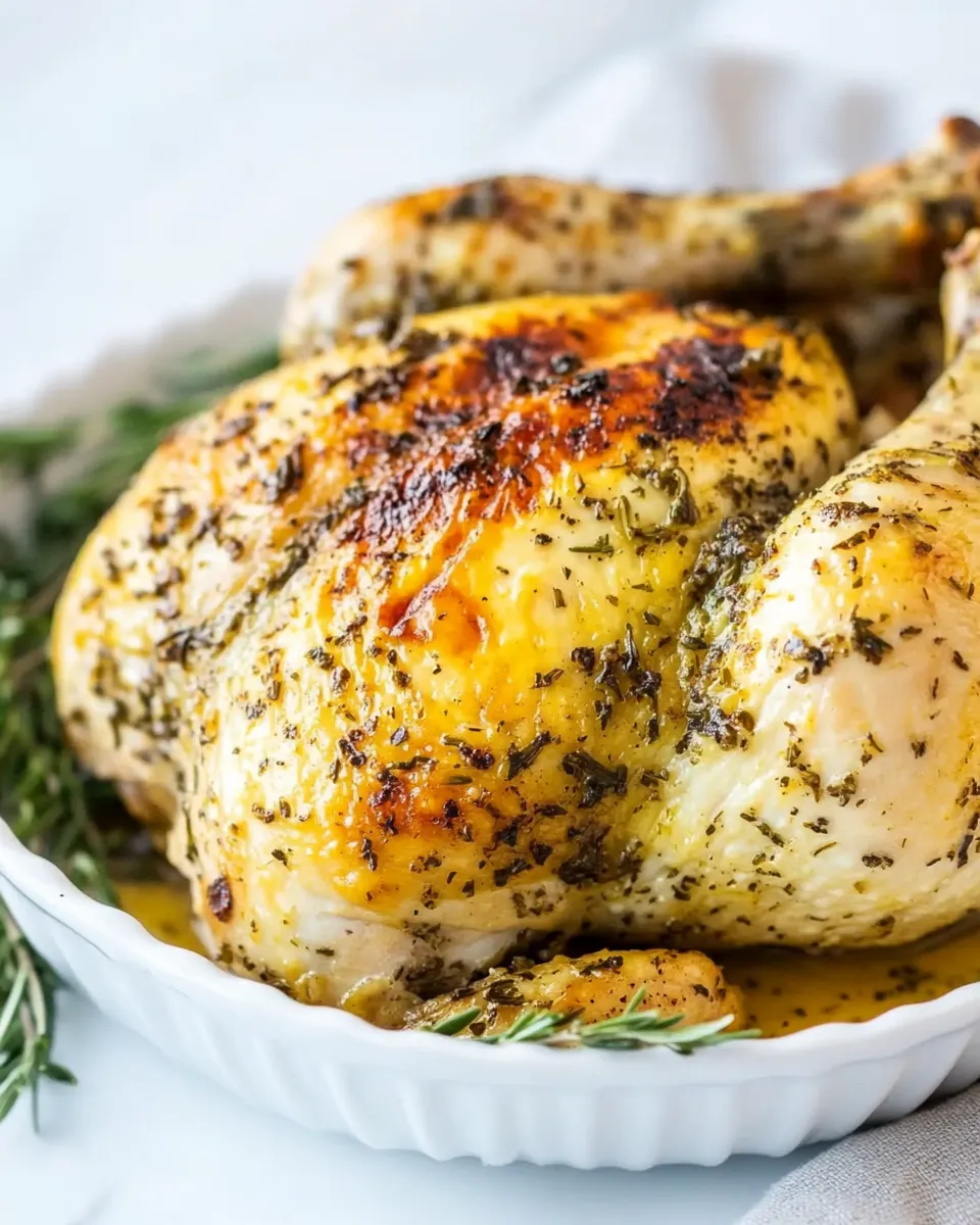 Delicious Instant Pot Garlic Herb Rotisserie Chicken image