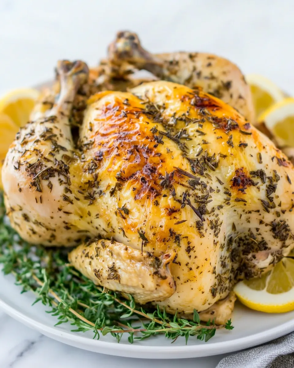 Easy Instant Pot Garlic Herb Rotisserie Chicken recipe photo