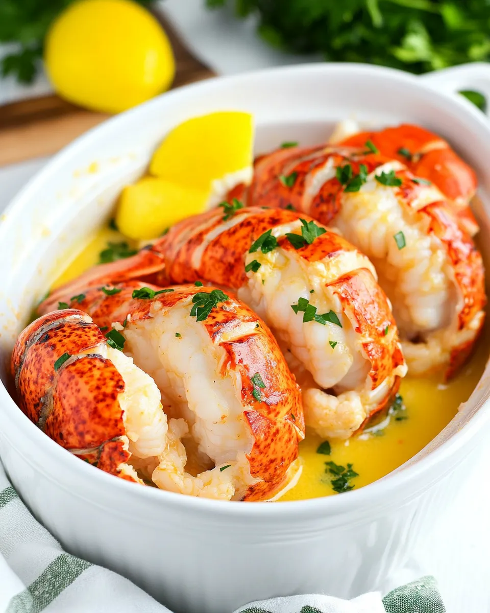 Savory Instant Pot Lobster Tails food shot