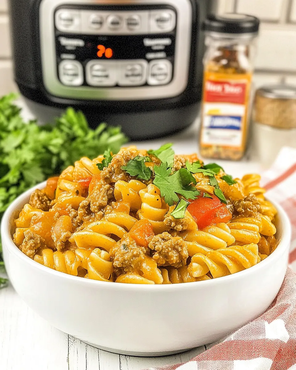 Healthy Instant Pot Taco Pasta recipe photo