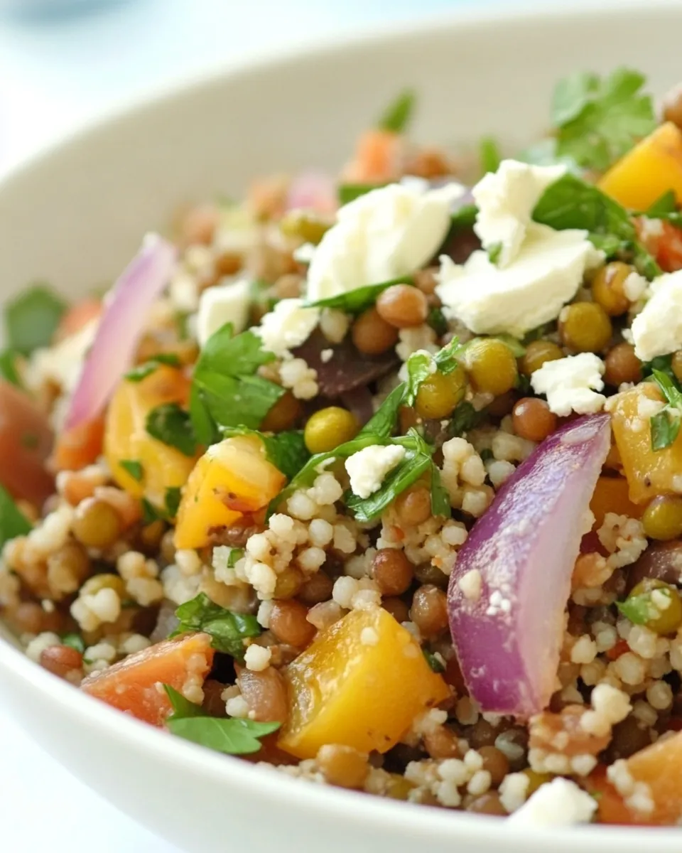 Fresh Israeli Couscous & Green Lentil Salad recipe photo