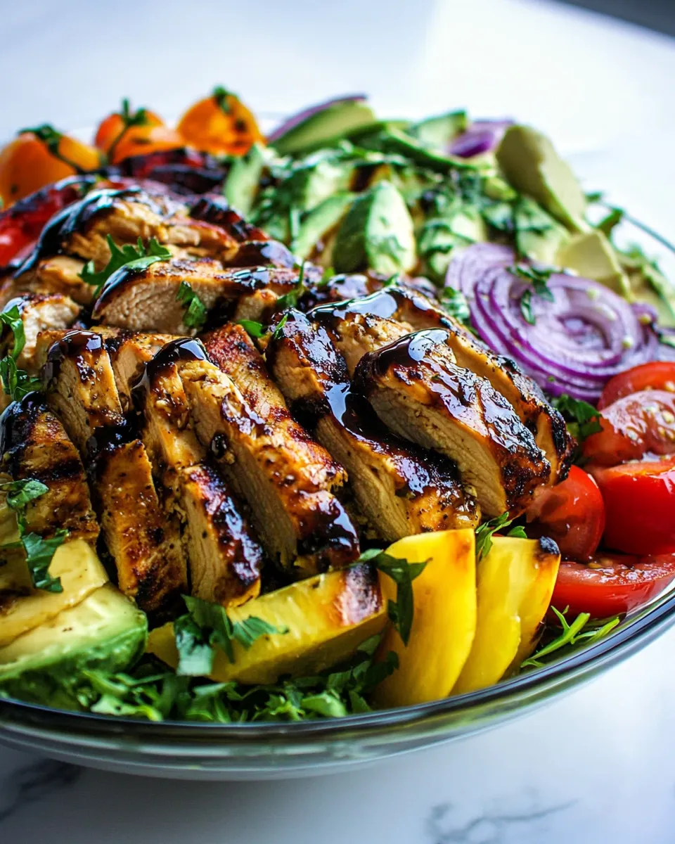 Healthy Italian Balsamic Chicken Salad Recipe shot
