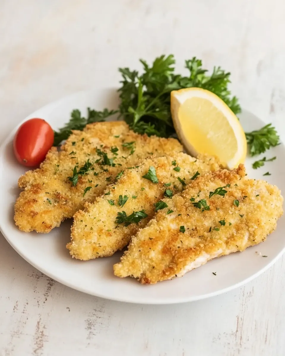 Quick Italian Chicken Cutlets - Cotoletta di Pollo food shot