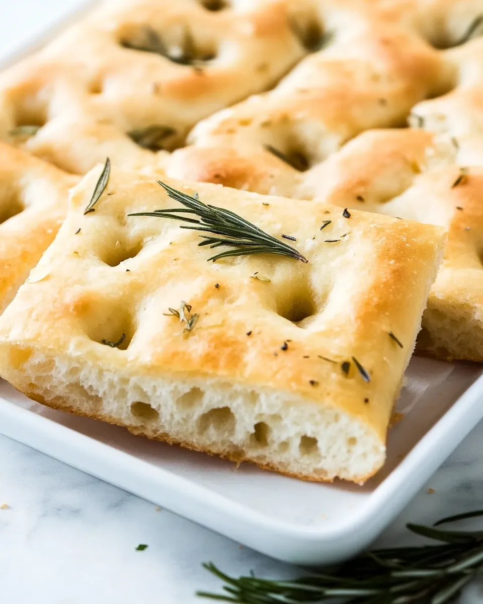Easy Italian Focaccia Bread Recipe shot