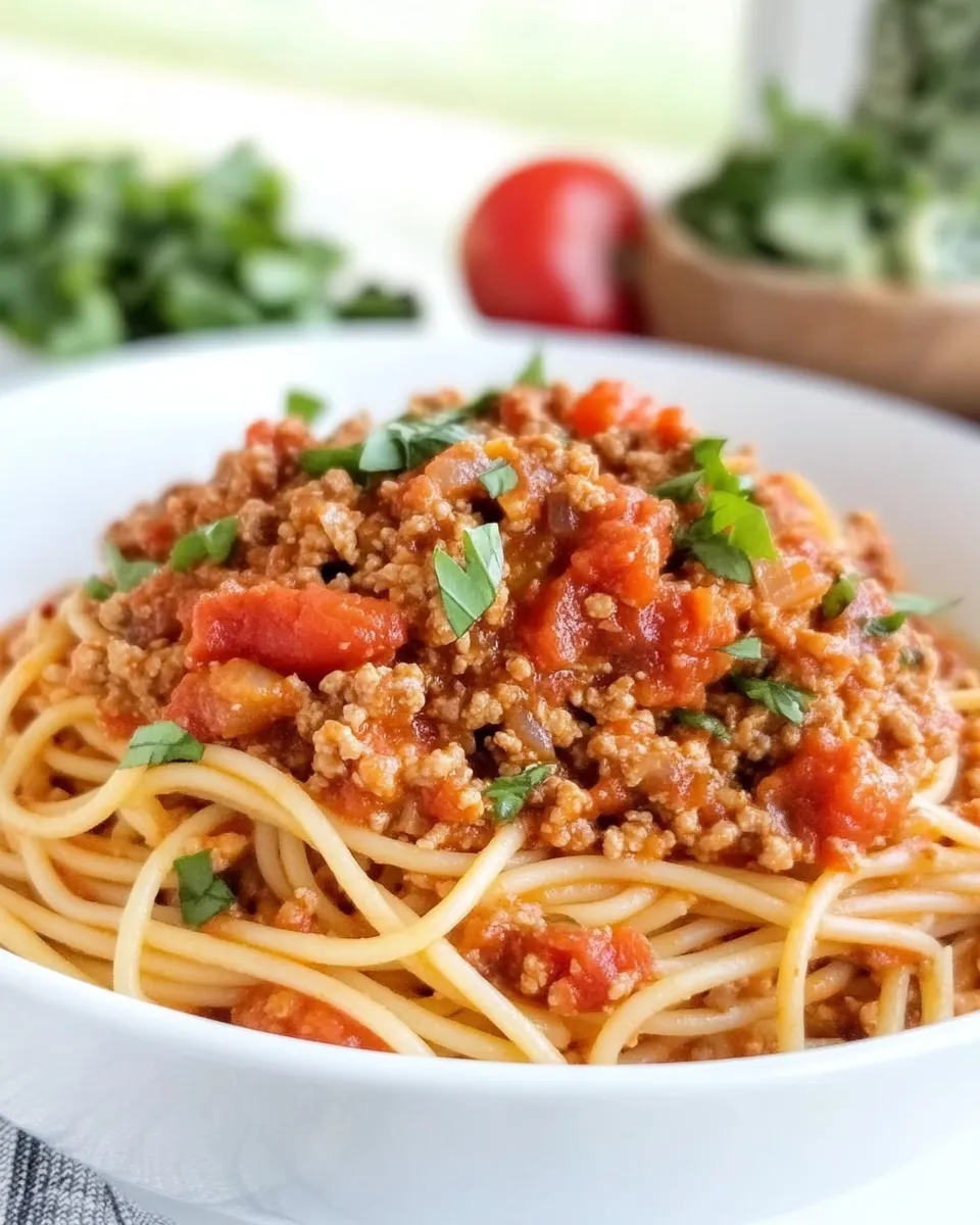 Easy Italian Style Ground Turkey Spaghetti recipe photo