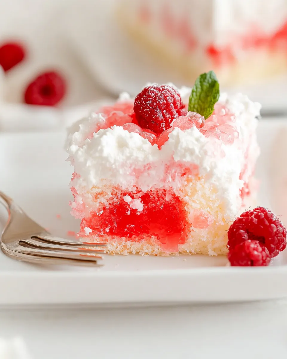 Delicious Jello Poke Cake shot