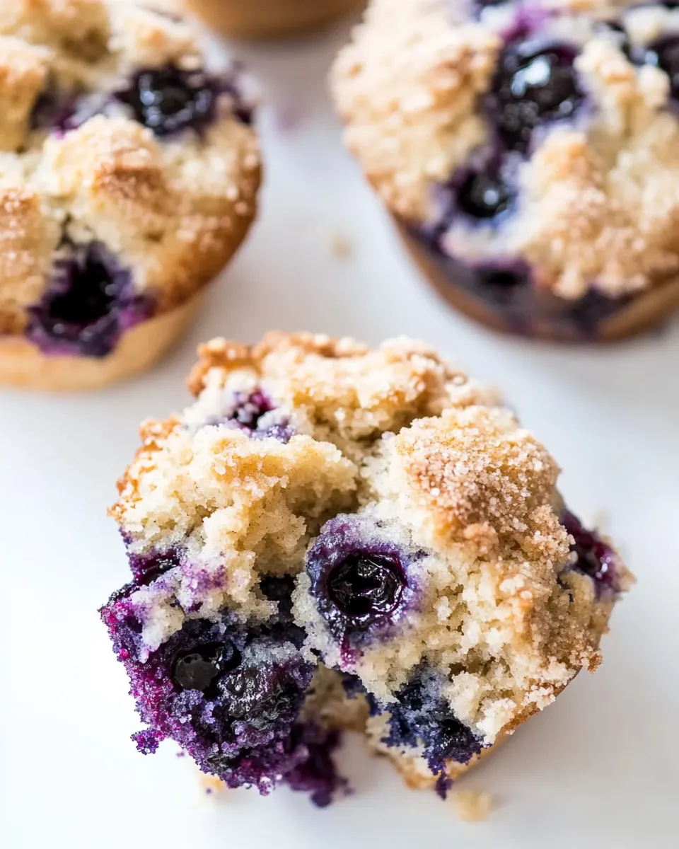 Easy Jumbo Blueberry Crumb Muffins recipe photo