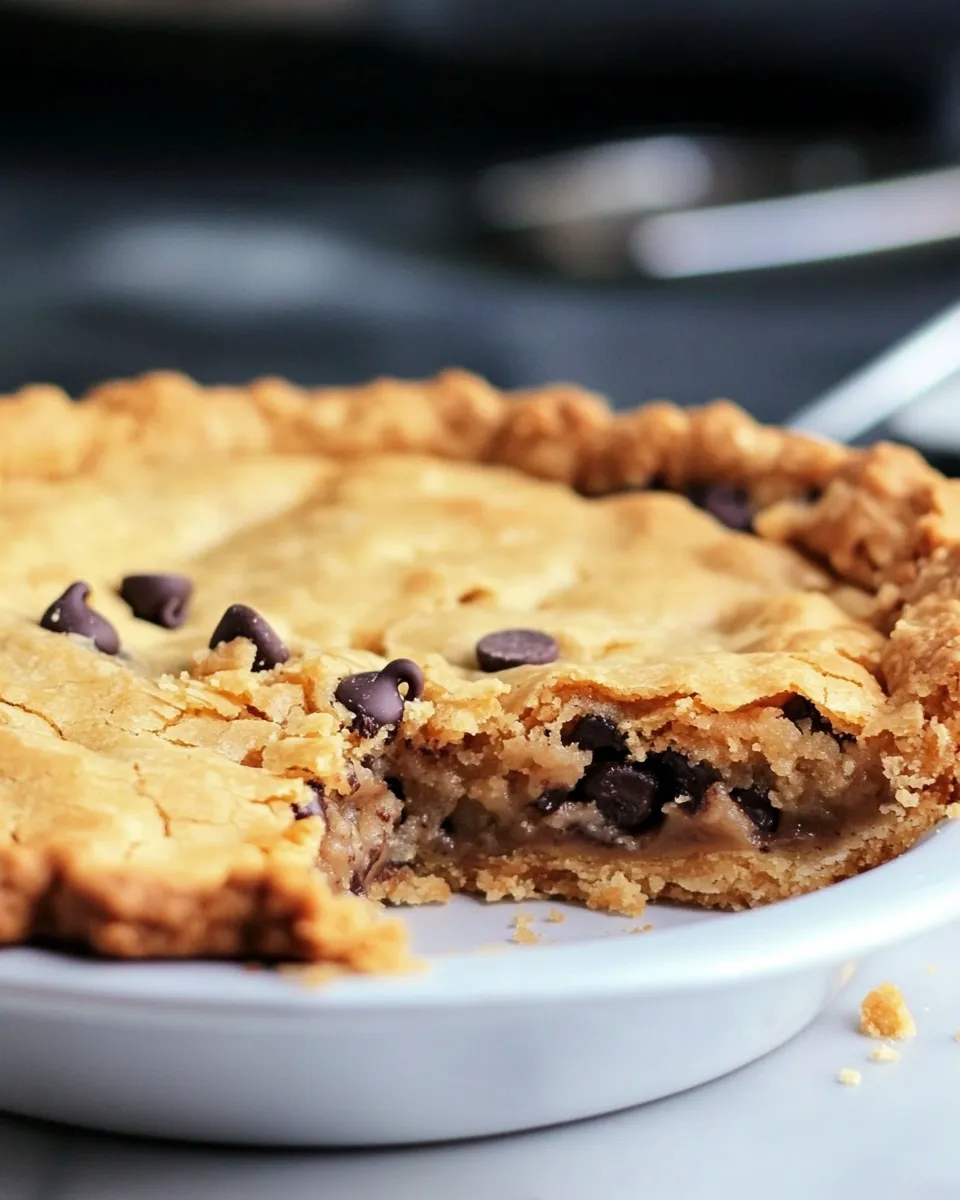 Delicious KKs Chocolate Chip Cookie Pie Recipe image