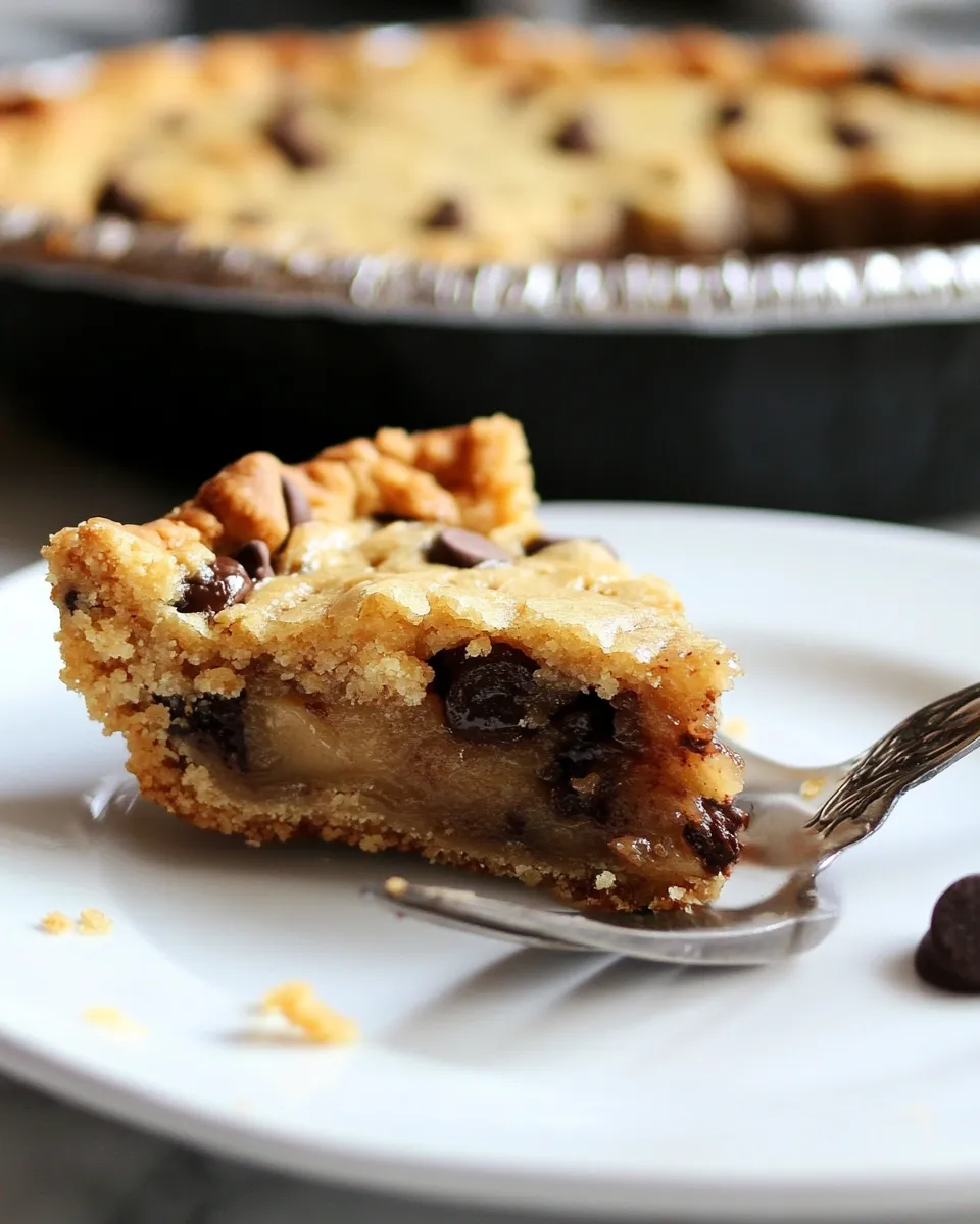 Classic KKs Chocolate Chip Cookie Pie Recipe shot