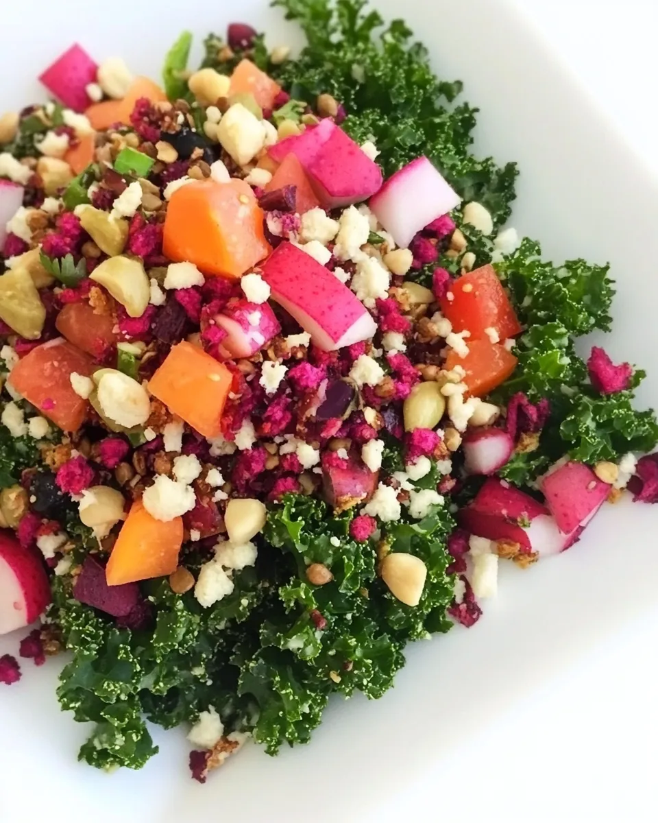 Delicious Kale Superfood Power Salad (Vegan!) image