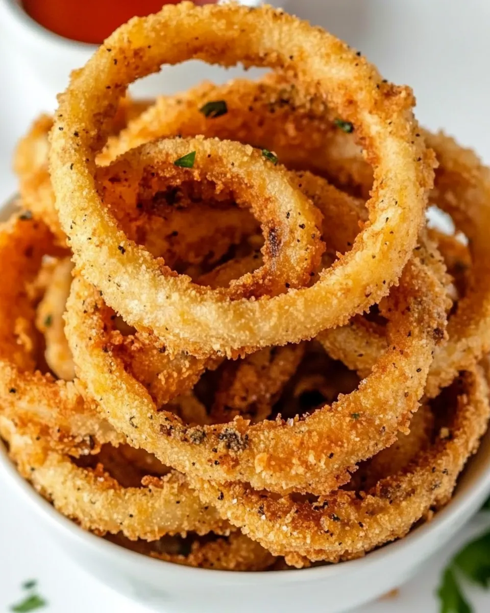 Delicious Keto Onion Rings - Extra Crispy! shot