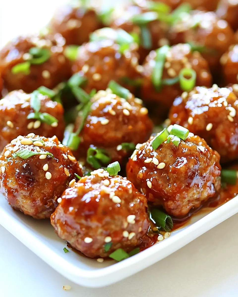 Savory Korean-Inspired Turkey Gochujang Meatballs shot