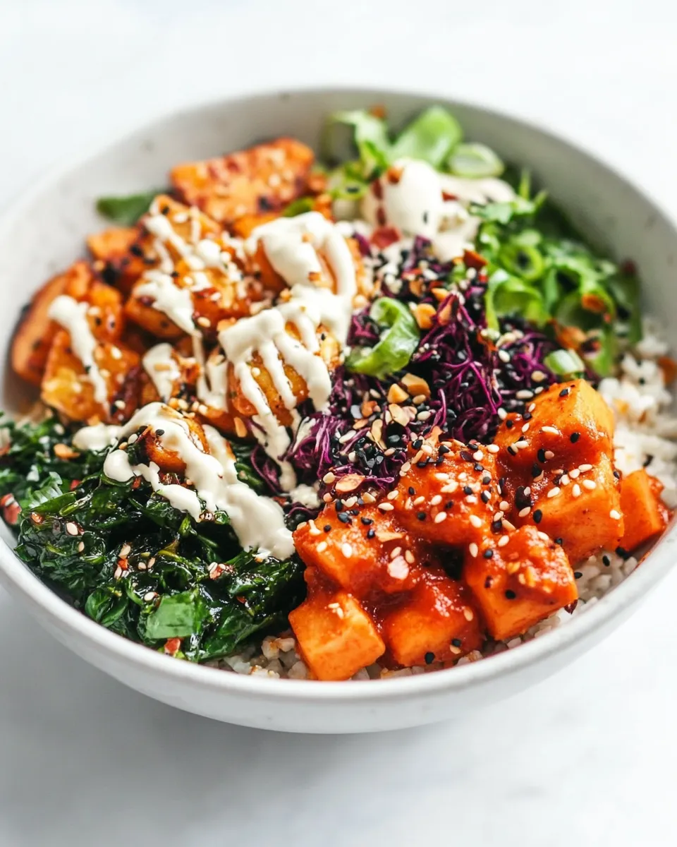Healthy Korean-Inspired Vegan Buddha Bowl dish photo