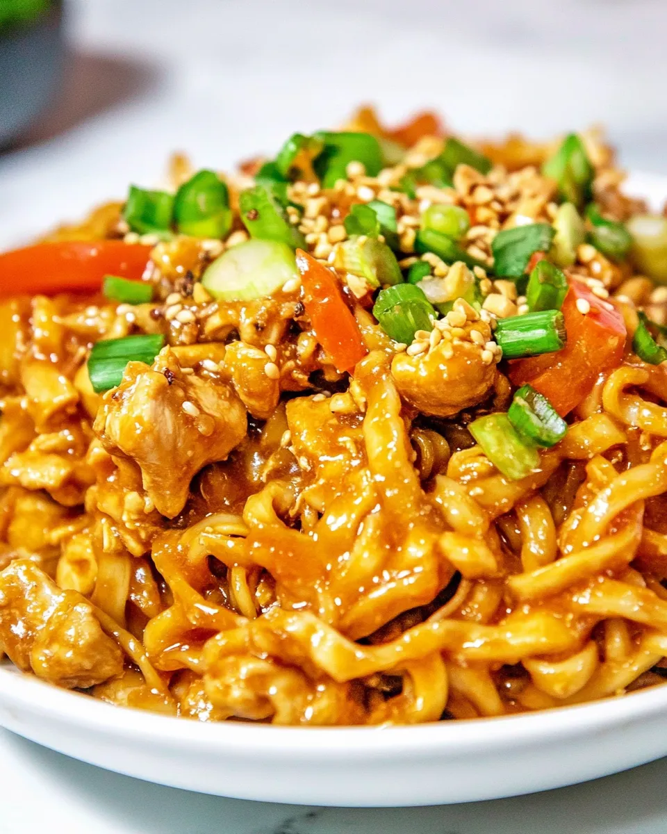 Homemade Kung Pao Chicken Noodles photo
