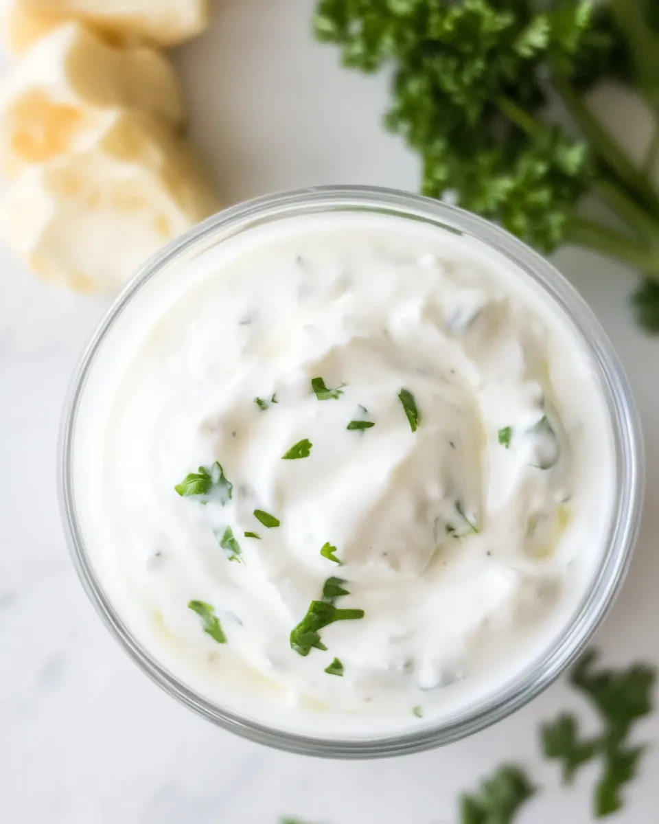 Delicious Lebanese Garlic Yogurt Sauce Recipe (Labanieh) dish photo