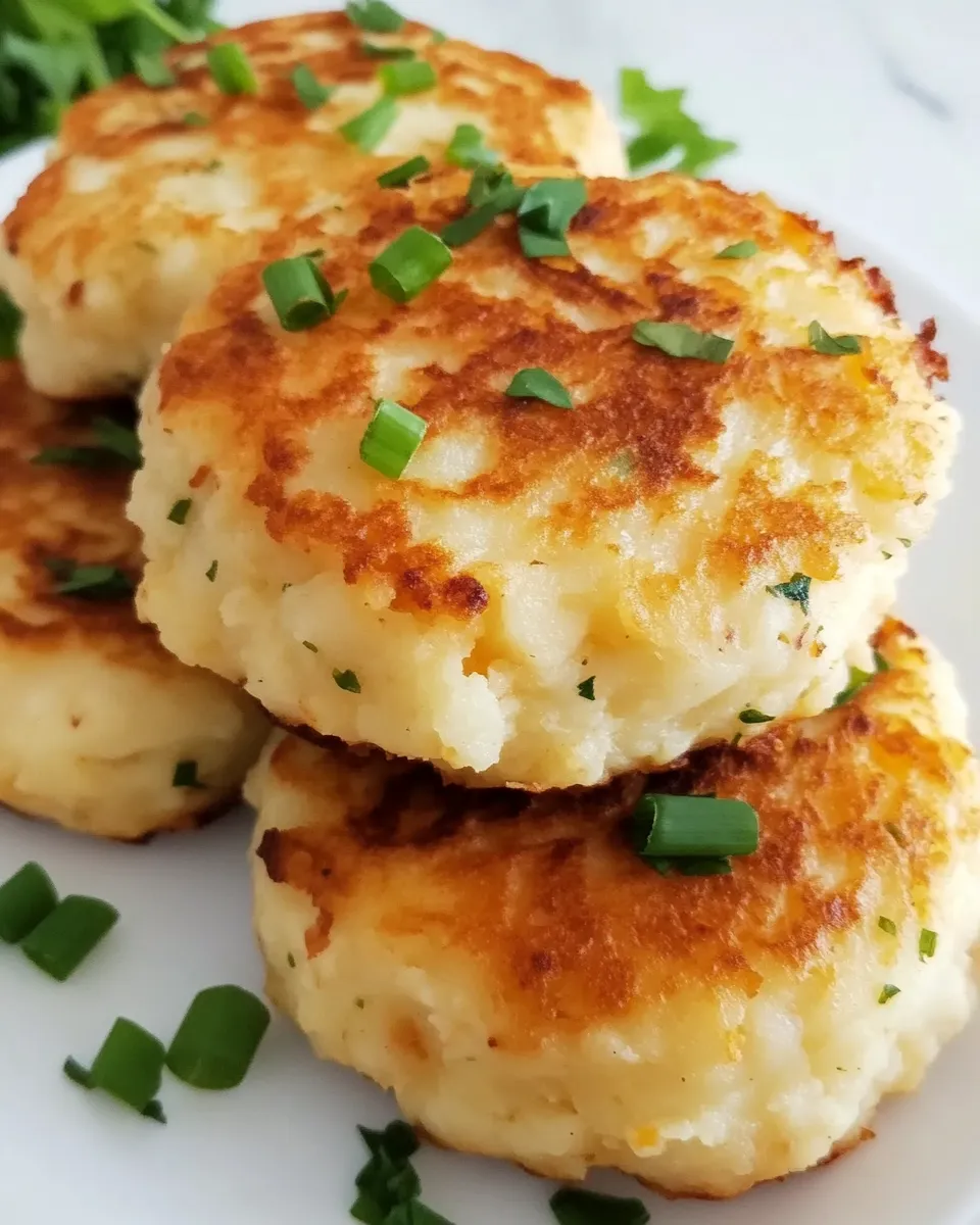 Easy Leftover Mashed Potato Cheddar Ranch Cakes recipe photo
