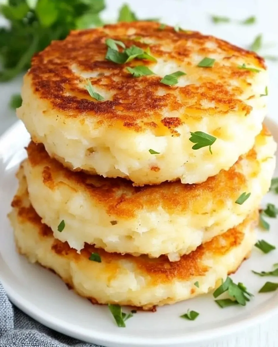 Tasty Leftover Mashed Potato Cheddar Ranch Cakes shot