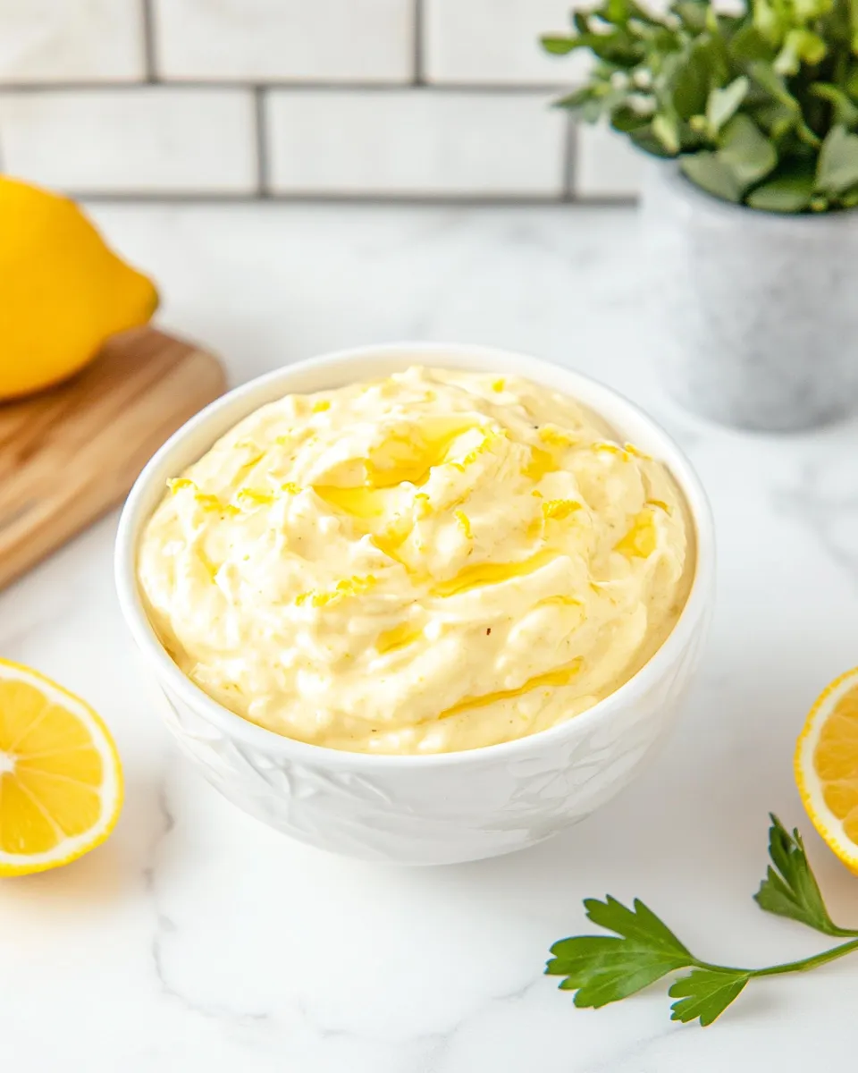 Delicious Lemon Aioli shot