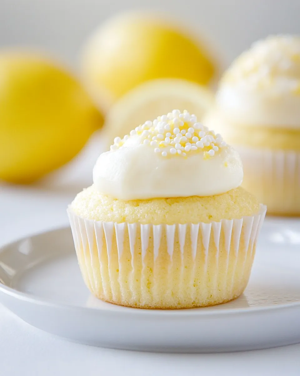 Delicious Lemon Buttermilk Cupcakes shot