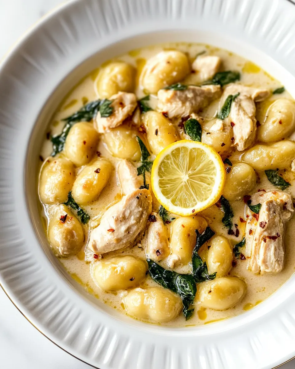 Delicious Lemon Chicken Gnocchi shot