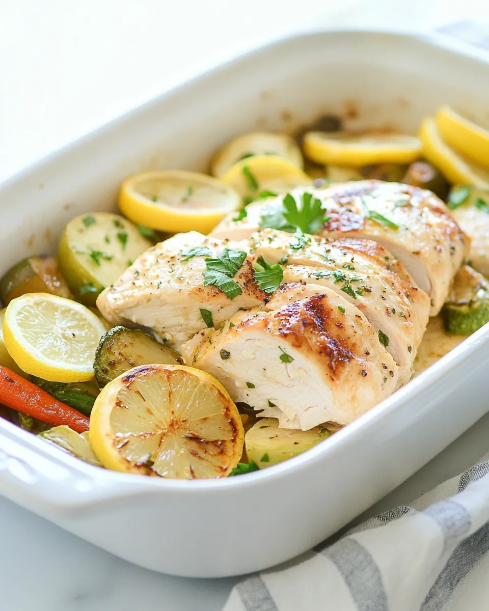 Homemade Lemon Chicken with Veggies photo