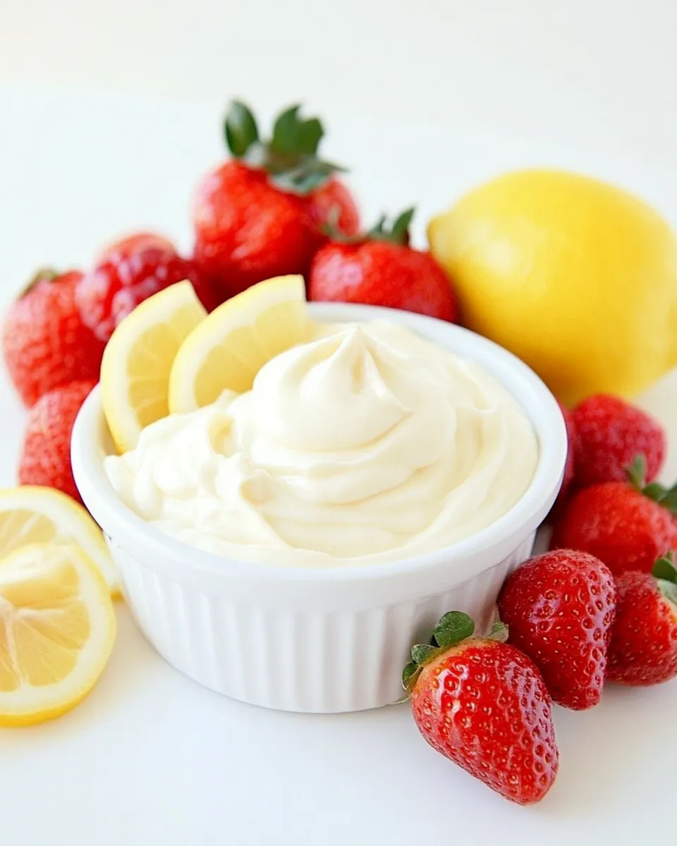 Classic Lemon Cream Fruit Dip image