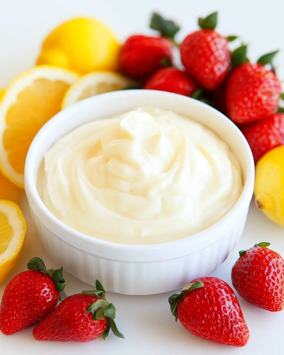 Easy Lemon Cream Fruit Dip recipe photo