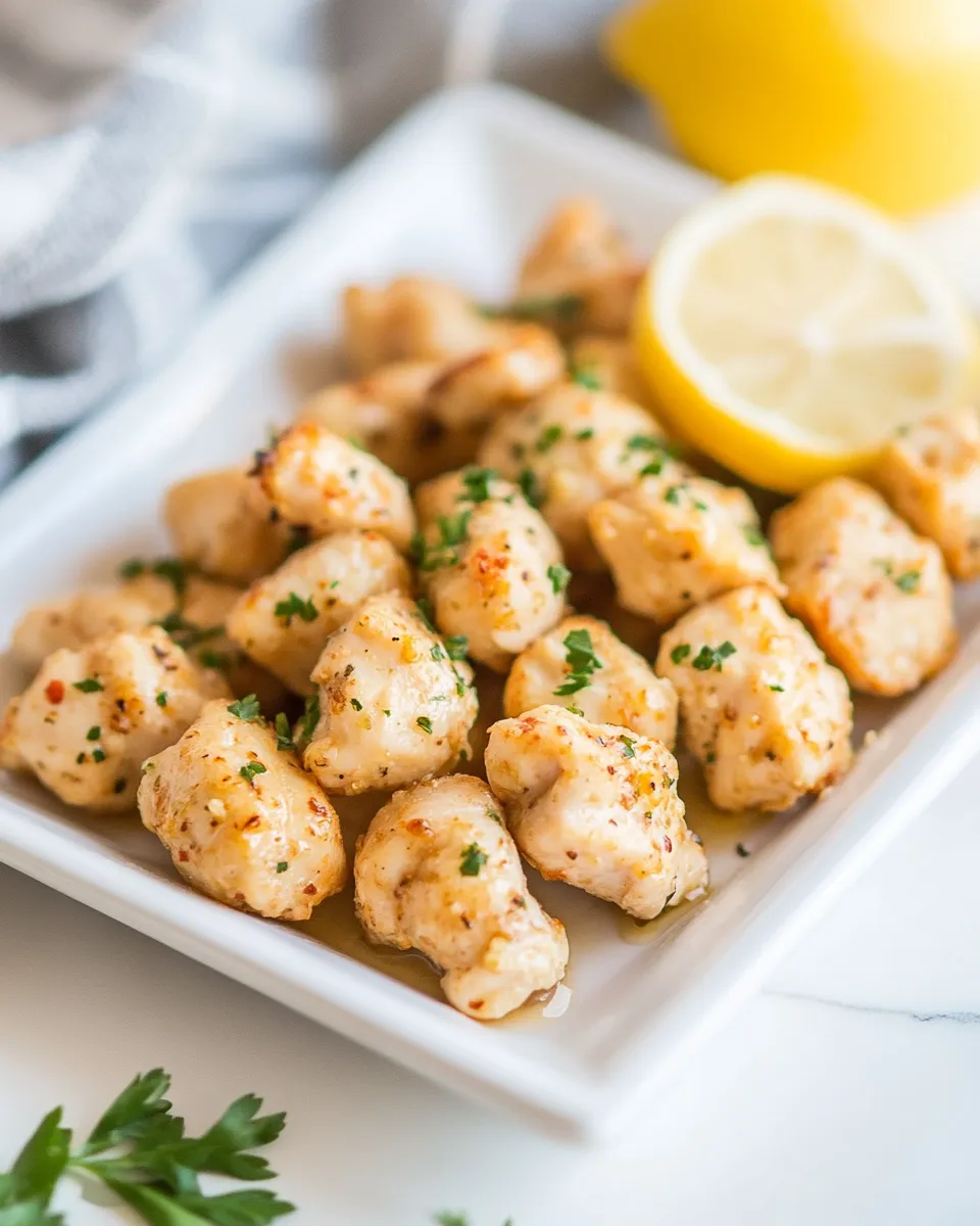 Delicious Lemon Garlic Chicken Bites image