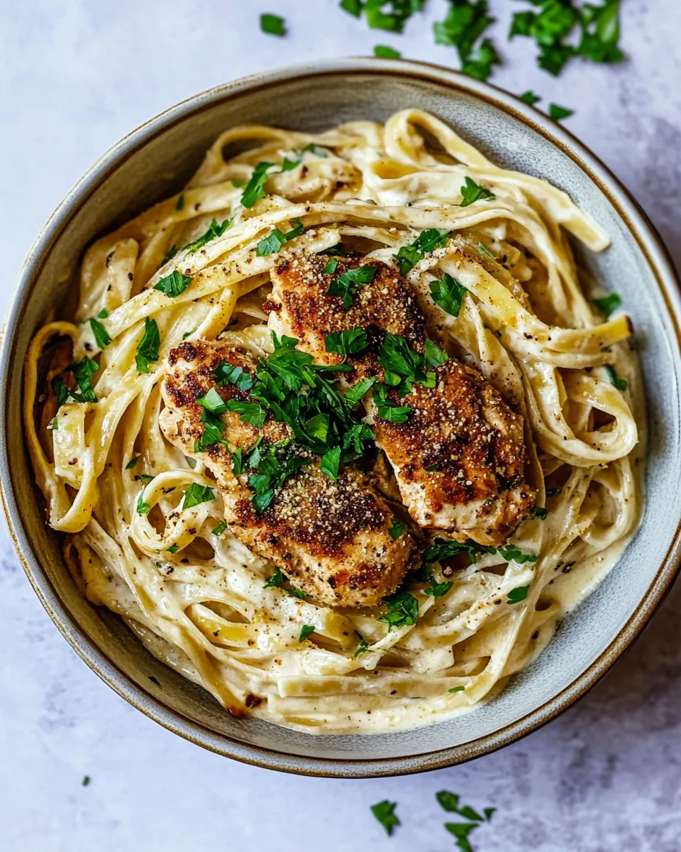 Perfect Lemon Pepper Cajun Chicken Fettuccine Alfredo. recipe image