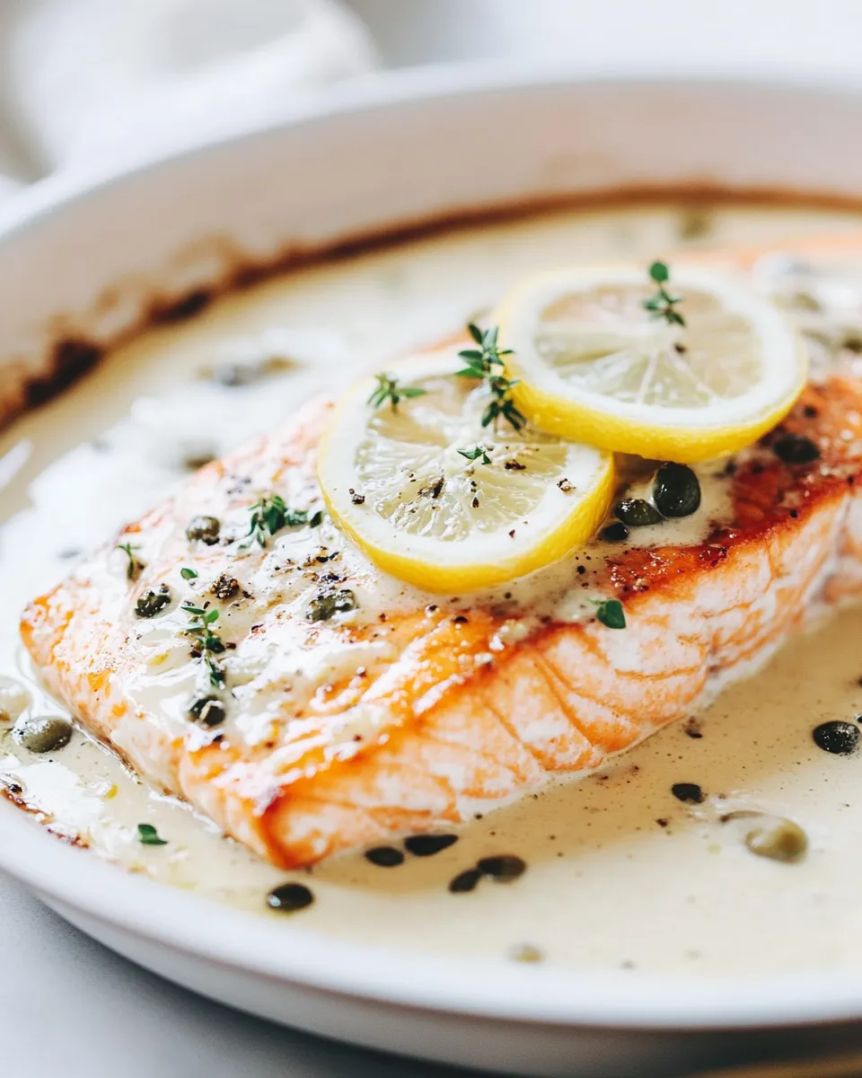 Classic Lemon Salmon Piccata image
