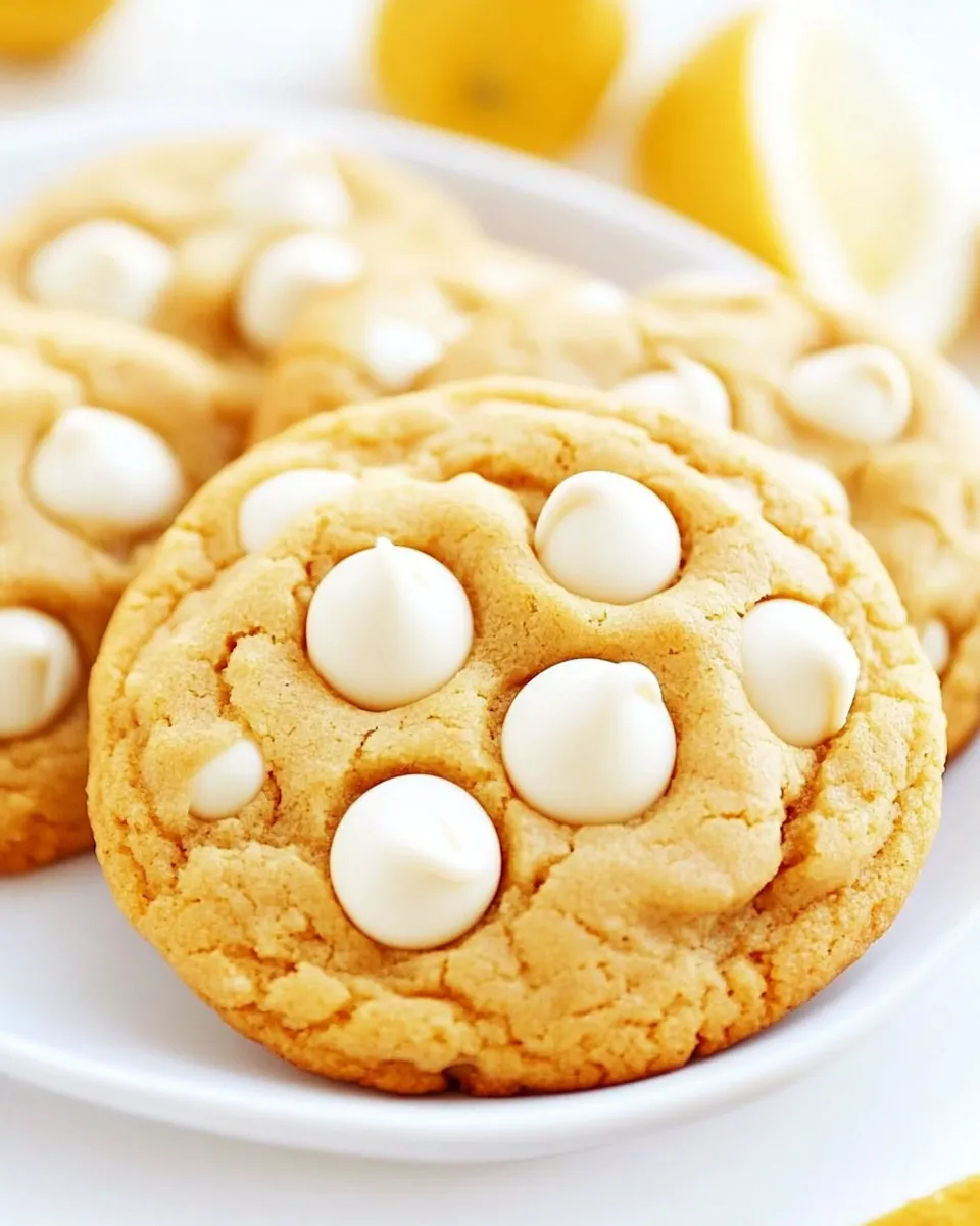 Classic Lemon White Chocolate Chip Cookies Recipe image