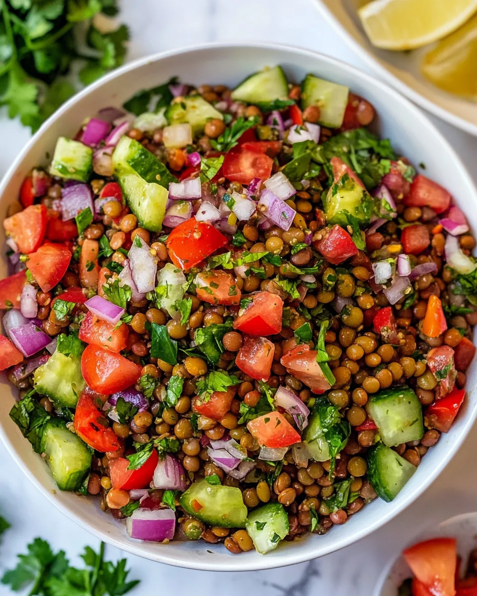 Easy Lentil Tabbouleh recipe photo