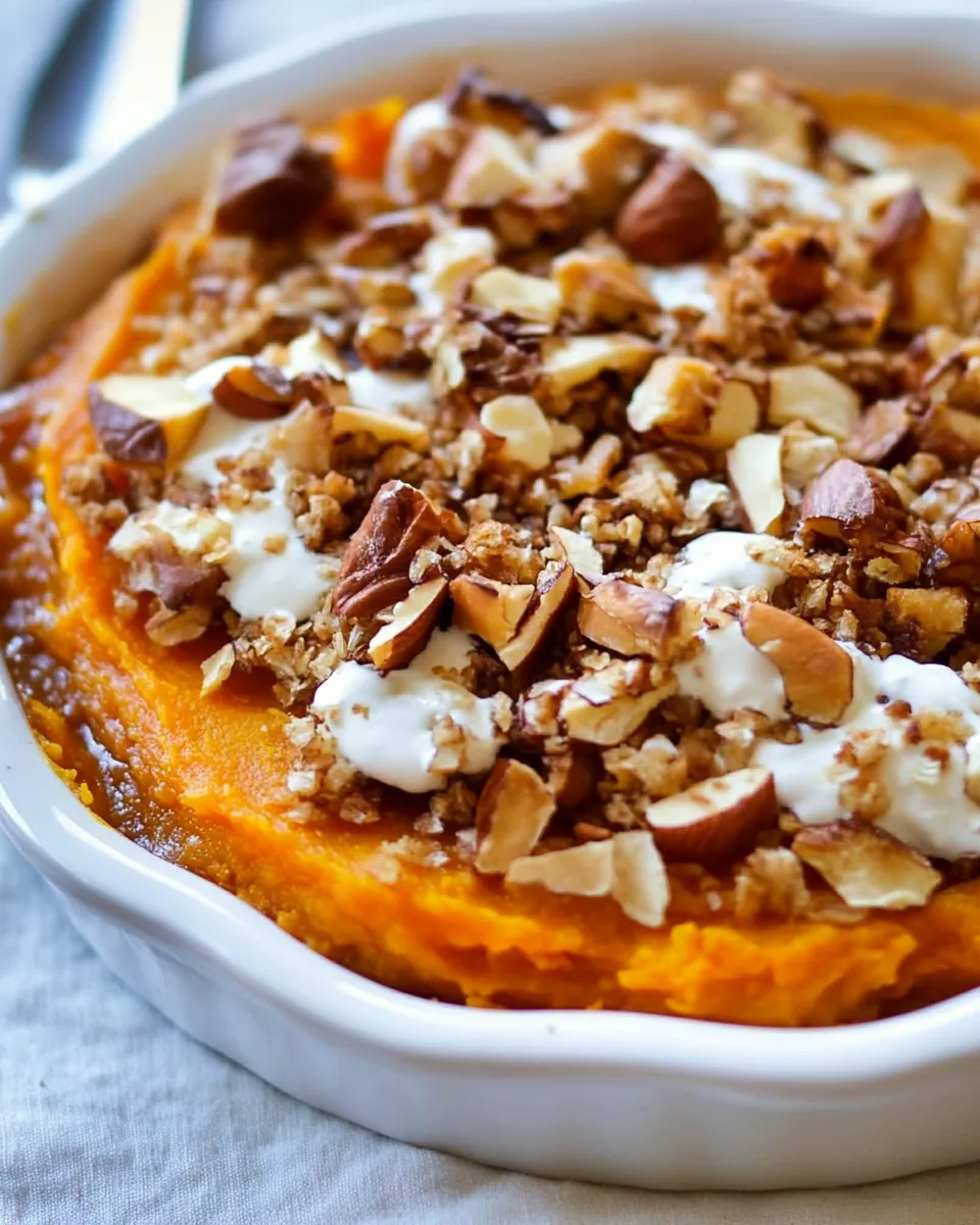 Fresh Lightened-Up Sweet Potato Casserole. recipe image
