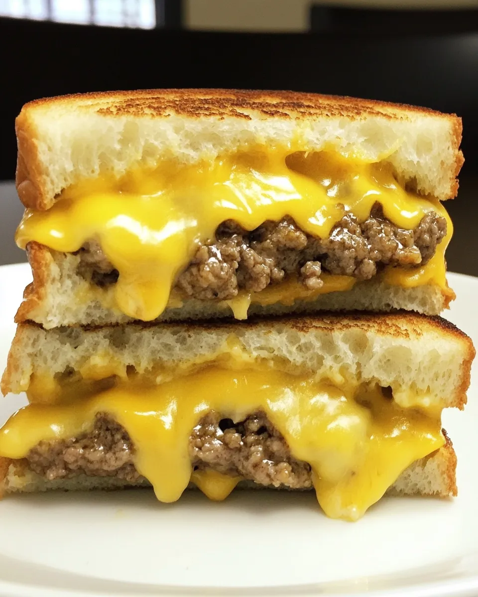 Homemade Logan County Hamburgers (aka: Hamburger Grilled Cheese) photo