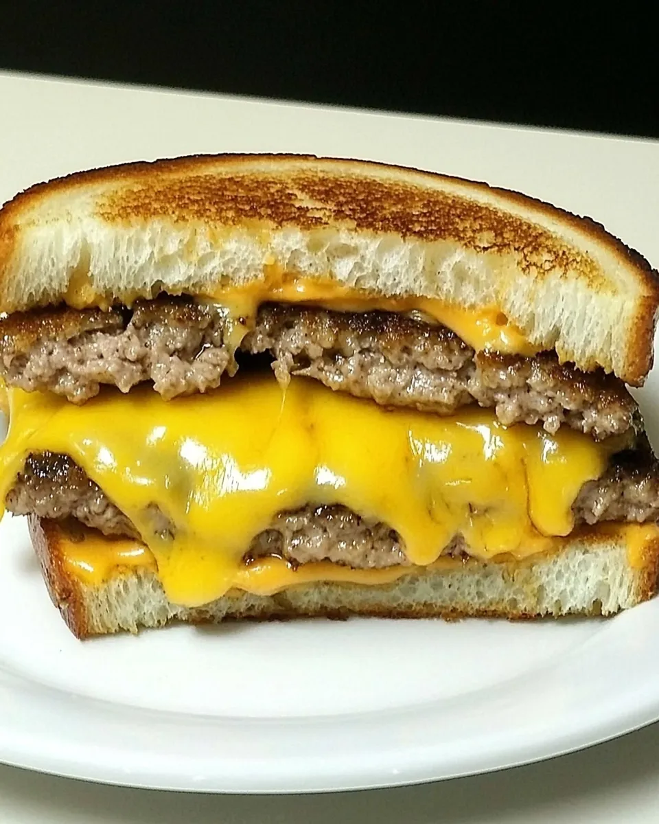 Easy Logan County Hamburgers (aka: Hamburger Grilled Cheese) recipe photo