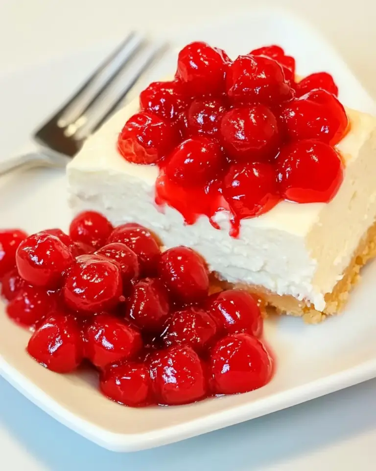 Homemade Low-Carb Cheesecake with Cherry Topping photo
