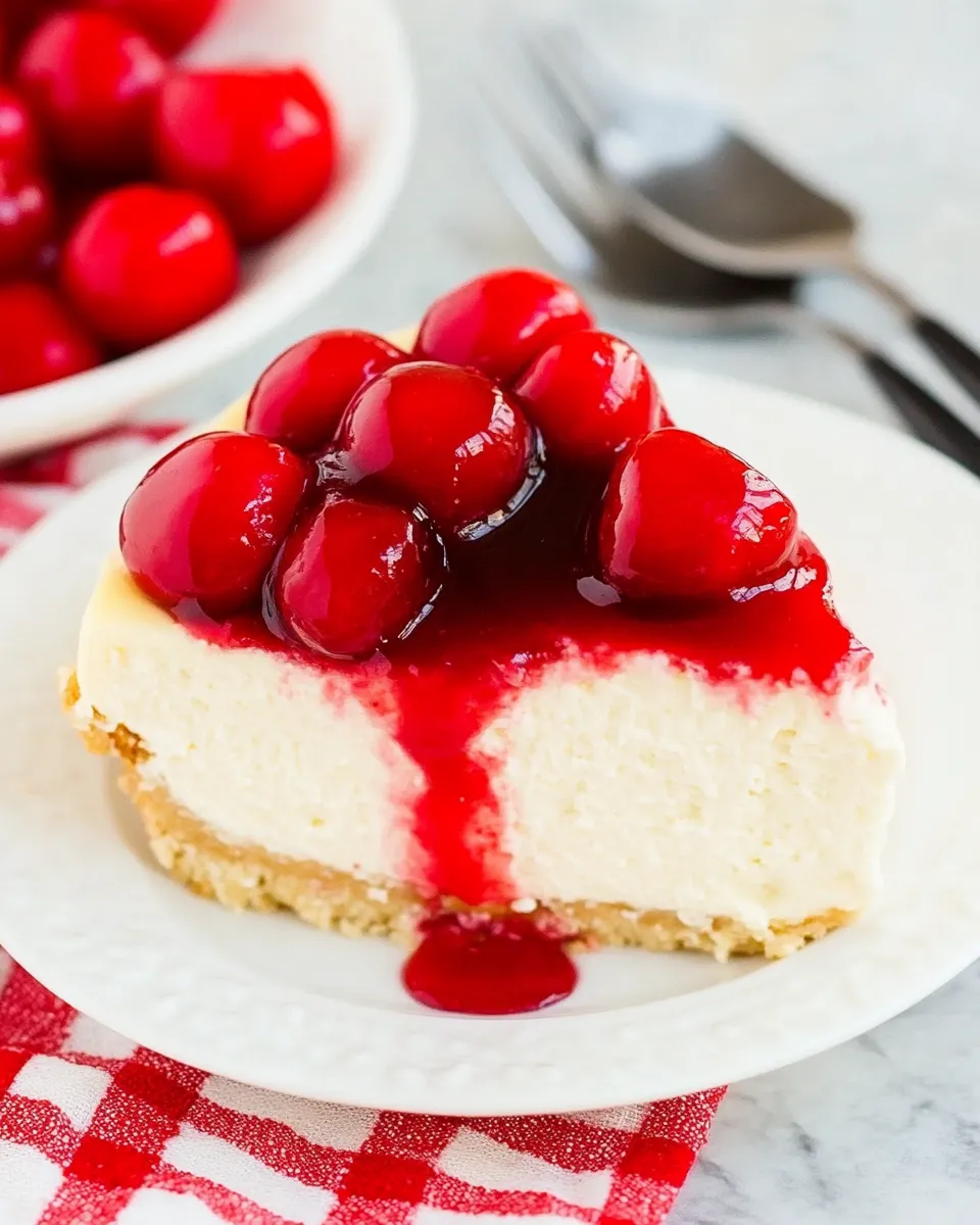 Delicious Low-Carb Cheesecake with Cherry Topping recipe photo