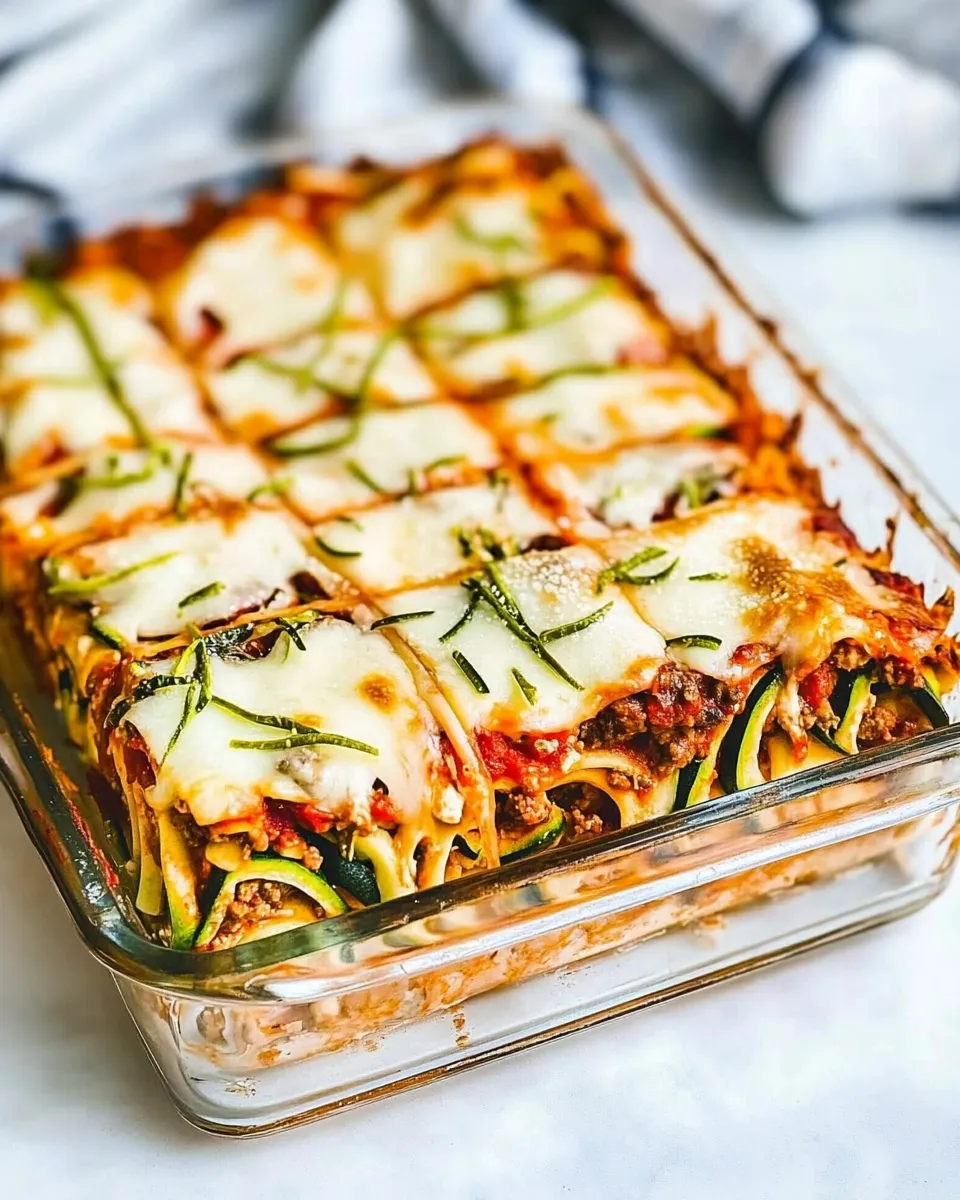 Homemade Low-Carb Lasagna (with Zucchini Noodles) recipe photo