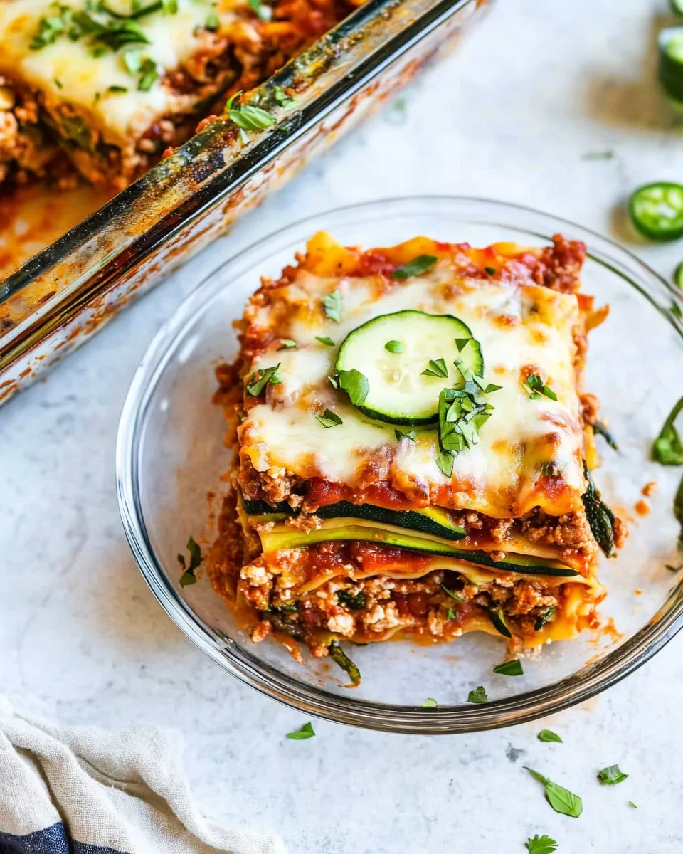 Classic Low-Carb Lasagna (with Zucchini Noodles) dish photo
