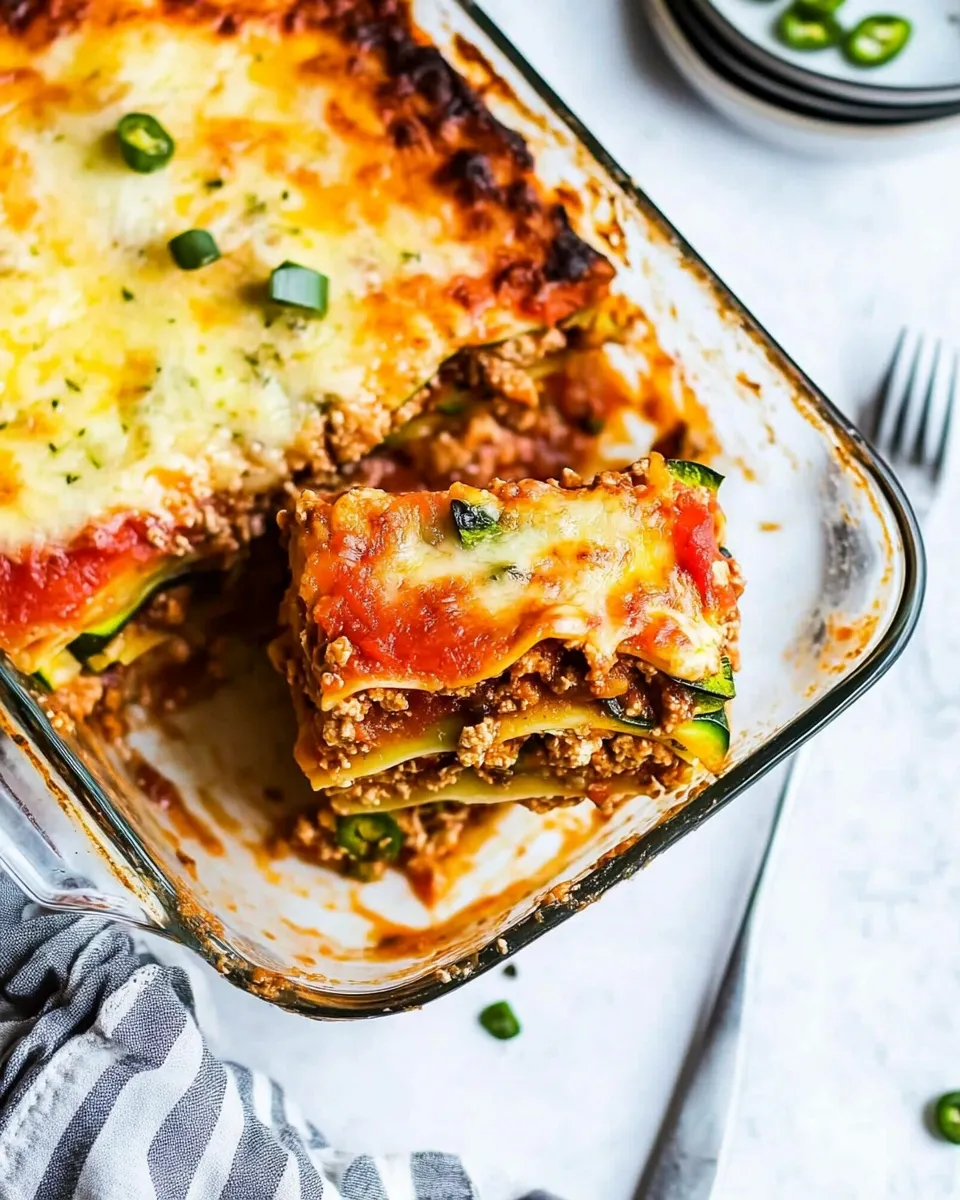 Easy Low-Carb Lasagna (with Zucchini Noodles) food shot